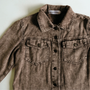 WOMEN'S BROWN MINERAL WASH DENIM JACKET