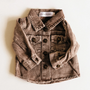 KID'S BROWN MINERAL WASH DENIM JACKET