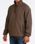 CINCH MENS BROWN 1/4 BUTTON UP PULLOVER