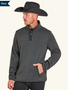ROCK & ROLL HENLEY PULLOVER IN GREY