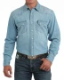 CINCH MENS LONG SLEEVE DENIM DIAMOND PEARL SNAP SHIRT