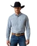 ARIAT MENS PRO-SERIES BLUE STRIPED LONG SLEEVE PEARL SNAP