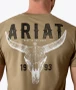 ARIAT MENS LONGHORN GRAPHIC TEE