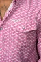 FERREL THE CLARK IN PINK LONG SLEEVE PEARL SNAP