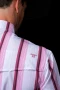 FERRELL MENS PINK STRIPED LONG SLEEVE PEARL SNAP