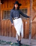 CRUEL WOMENS CREAM FRINGE SUEDE SKIRT