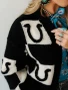 BLACK HORSESHOE CARDIGAN