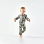 BURLEBO BABY ZIP-UP ONESIE IN RETRO DUCK CAMO