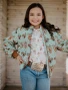 YOUTH TURQUOISE HOWDY BOMBER JACKET