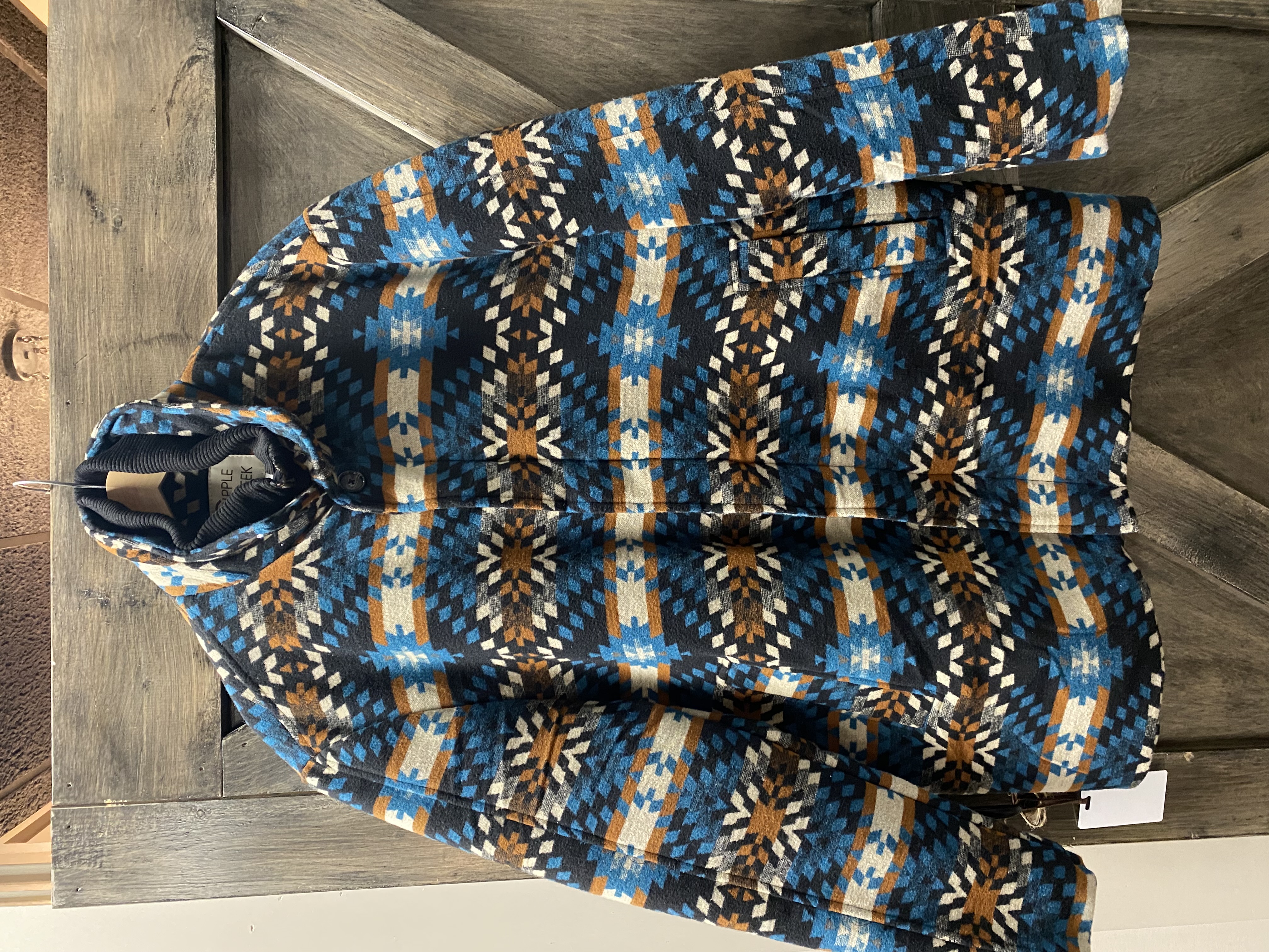 CRIPPLE CREEK MEN'S NAVAJO BUTTON JACKET - FRINGE WESTERN WEAR