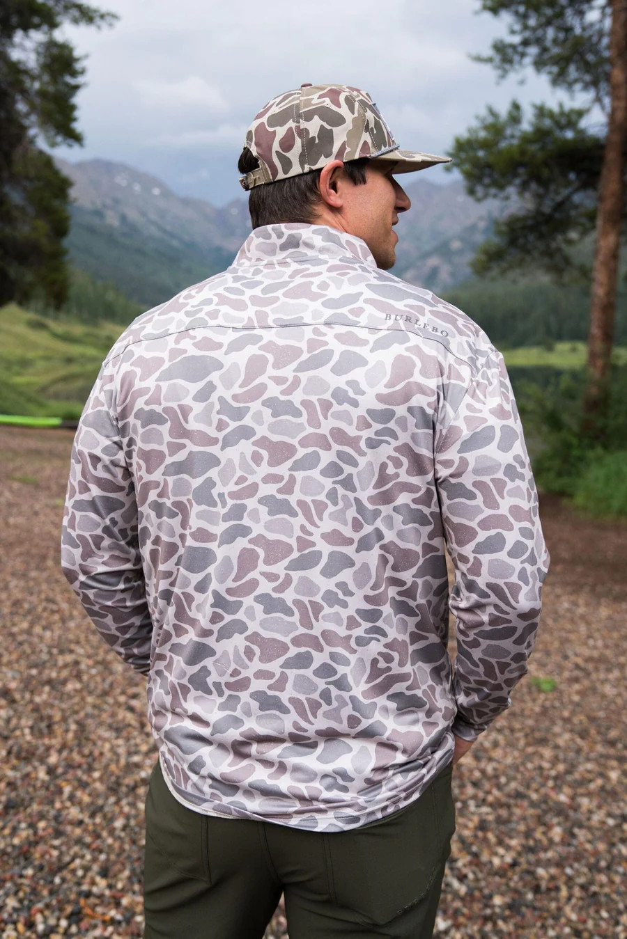 BURLEBO PERFORMANCE 1/4 ZIP DEER CAMO FRINGE WESTERN WEAR — free download