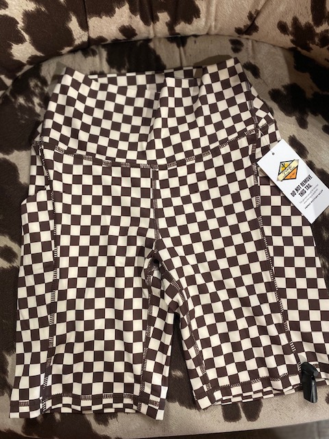 RODEO CHECKERED BIKE SHORT - FRINGE WESTERN WEAR