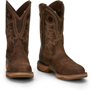 Tony Lama Men's 3R Junction Dusty Work Boot Square Toe - RR3351 10 EE US