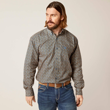 ARIAT Men's Garner Classic Long Sleeve Shirt - Moonlit Ocean Print - View #2