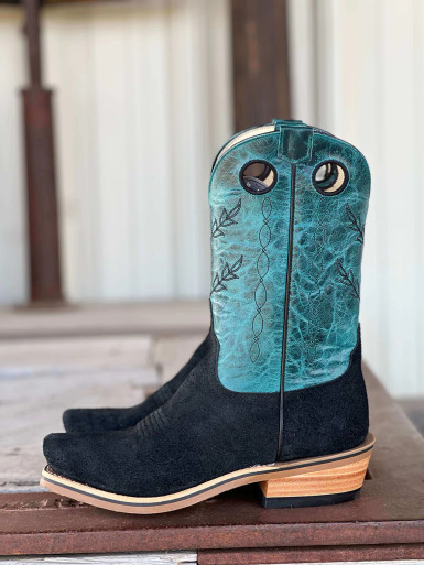 HORSE POWER HP9520 BLACK SUED - FRINGE WESTERN WEAR