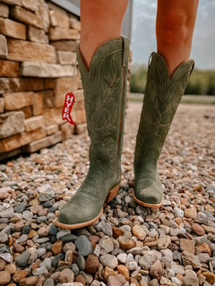 HYER ABBYVILLE - OLIVE SUEDE - FRINGE WESTERN WEAR