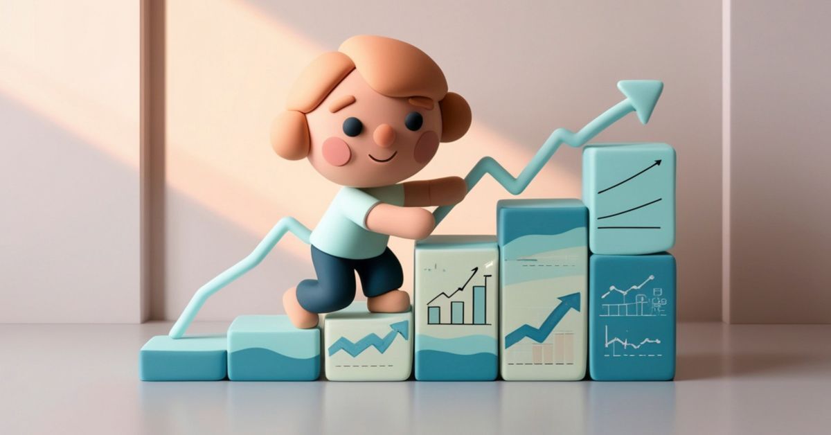 Illustration showing upward business growth charts and performance metrics, representing data-driven strategy and scalable vending business expansion