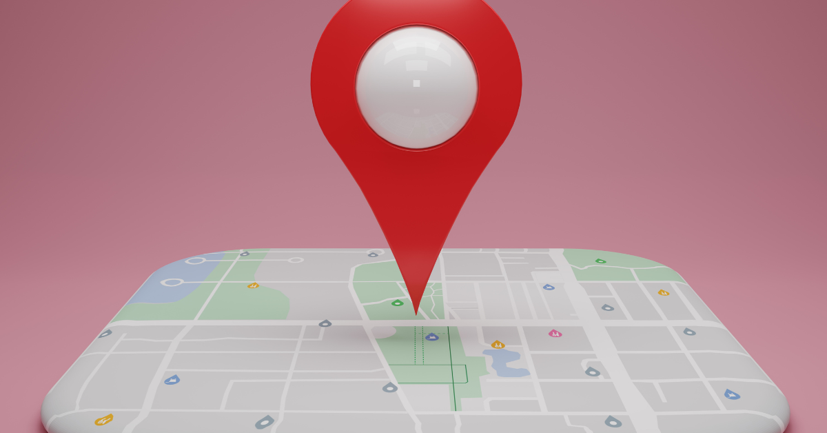 Map with a location pin representing the importance of choosing the right vending machine based on the location's needs