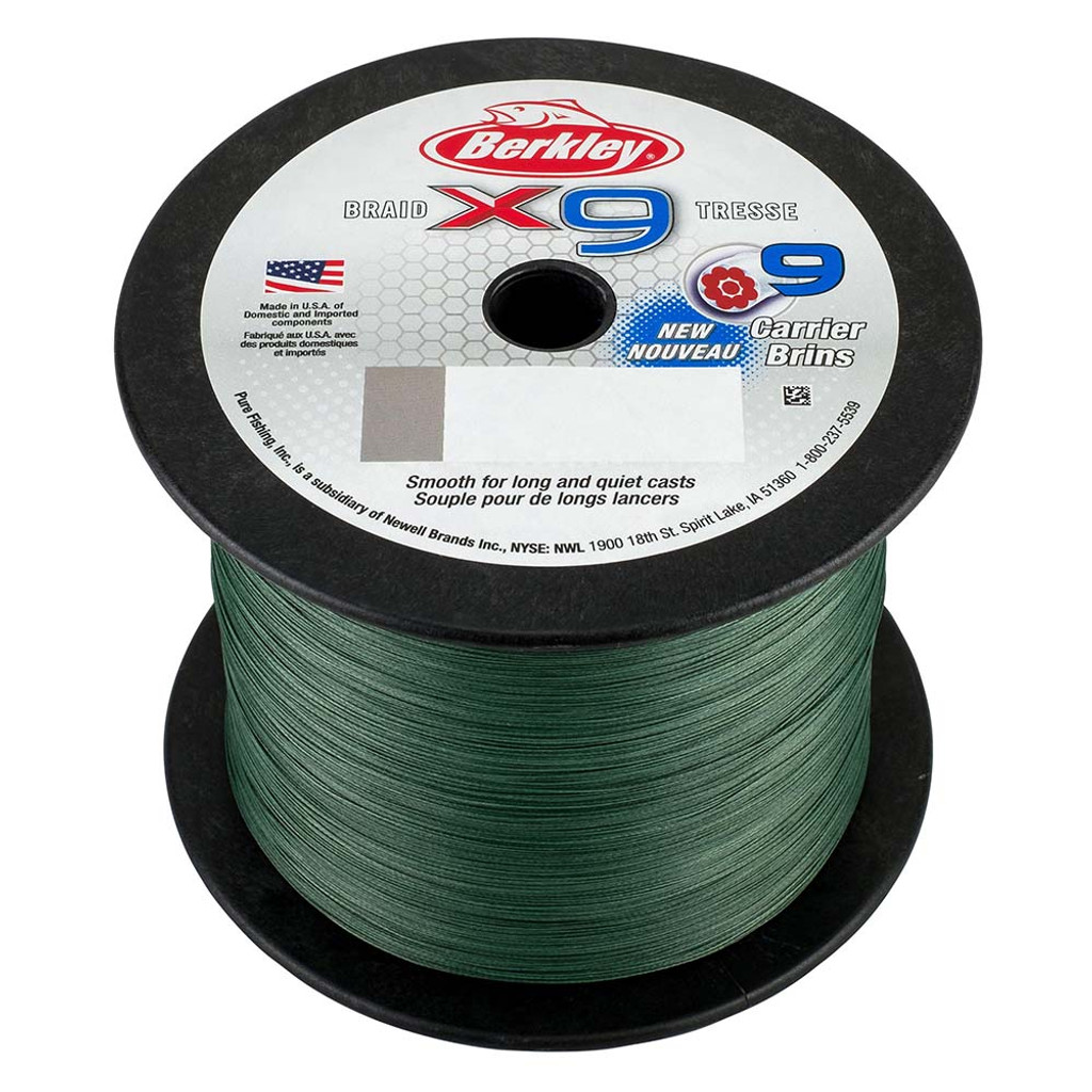 Berkley x9 Braid Low-Vis Green - 65lb - 2188 yds - X9BBK65-22