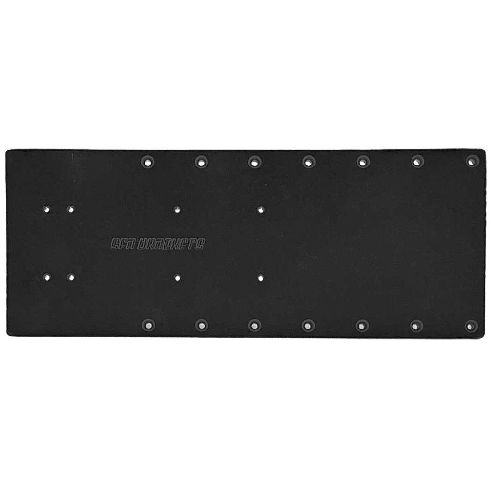 Sea Brackets 20" Straight Trolling Motor Plate - Black