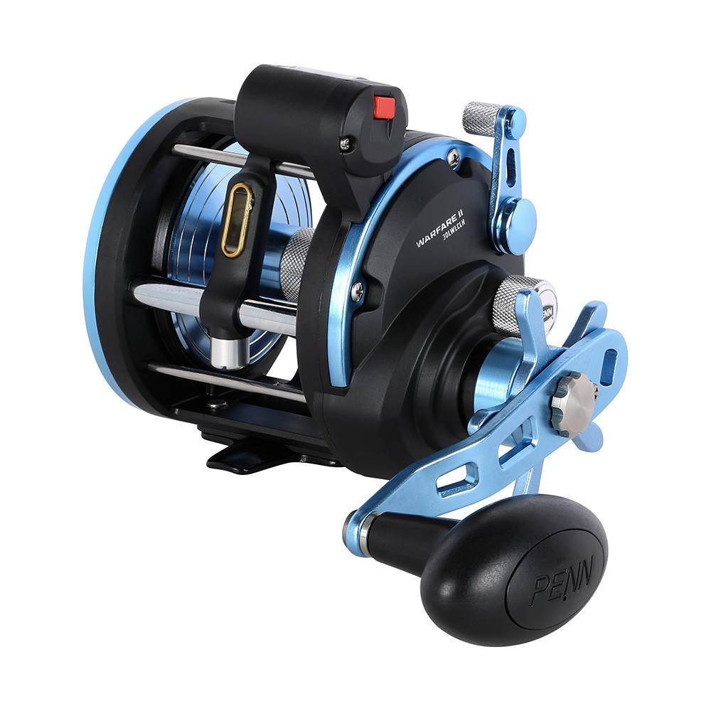 PENN WARII30LWLHLC Warfare II Level Wind 30 Left Hand Conventional Reel w\/Line Counter
