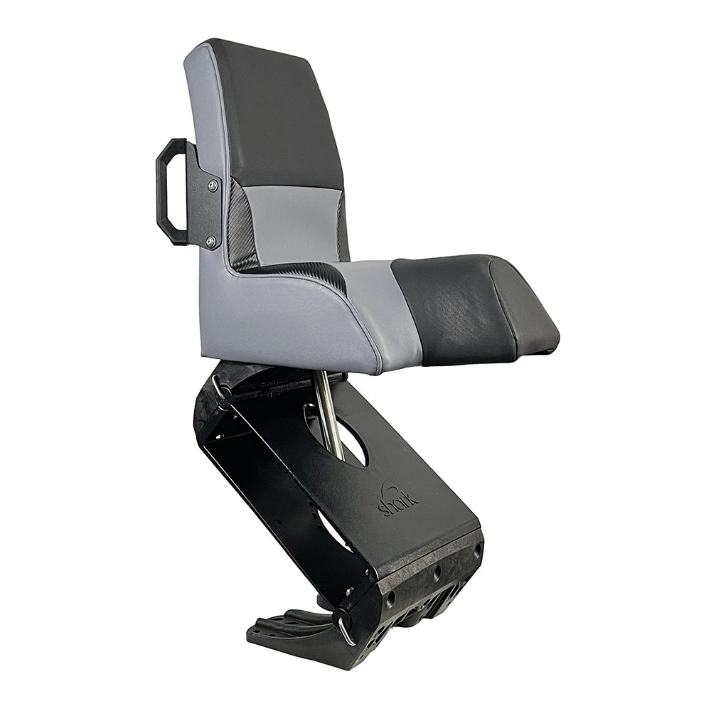 Shark EPIC Seat w\/Flex Suspension - Grey Vinyl - Regular Handle