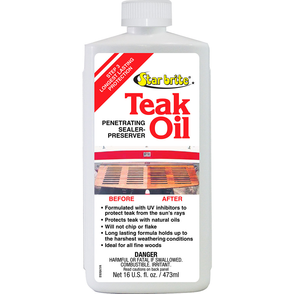 Star brite Teak Oil - Long Lasting, Penetrating, Sealer,  Preserver w\/UV Inhibitors - 16 oz