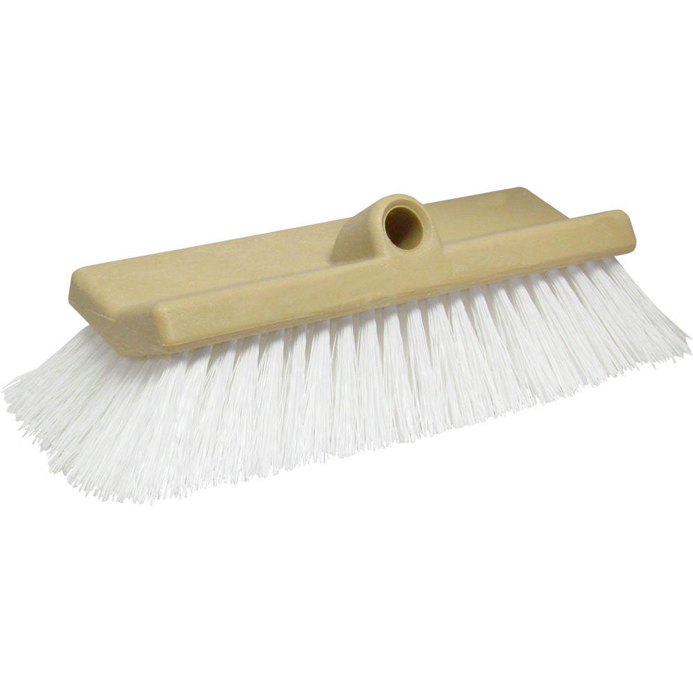 Star brite 10" Bi-Level Boat Cleaning Brush - Stiff Bristle White Scrubber
