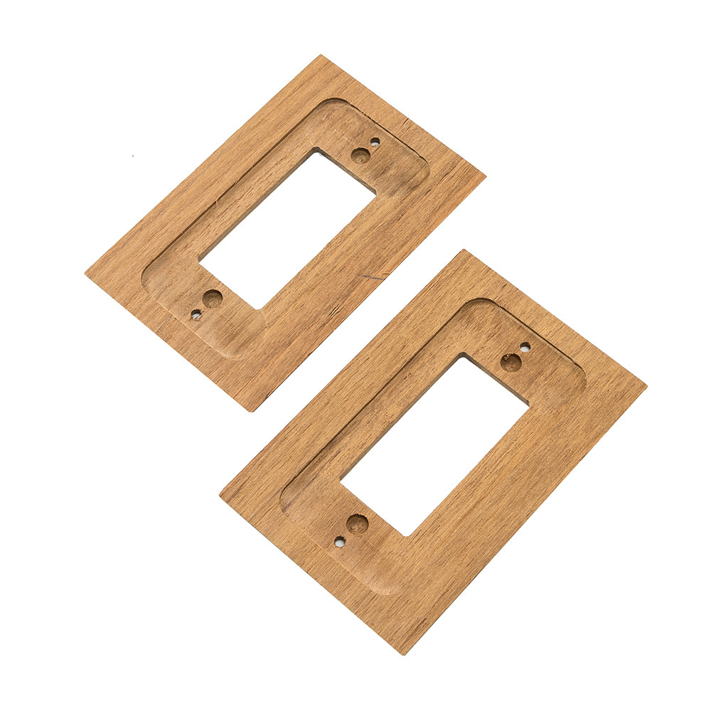 Whitecap Teak Ground Fault Outlet Cover\/Receptacle Plate - 2 Pack