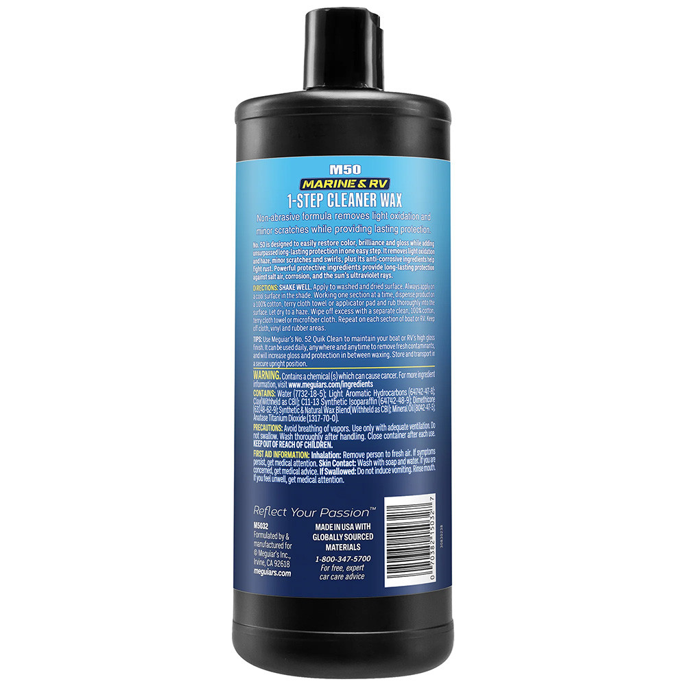 Meguiars Boat\/RV Cleaner Wax - 32 oz - *Case of 6*