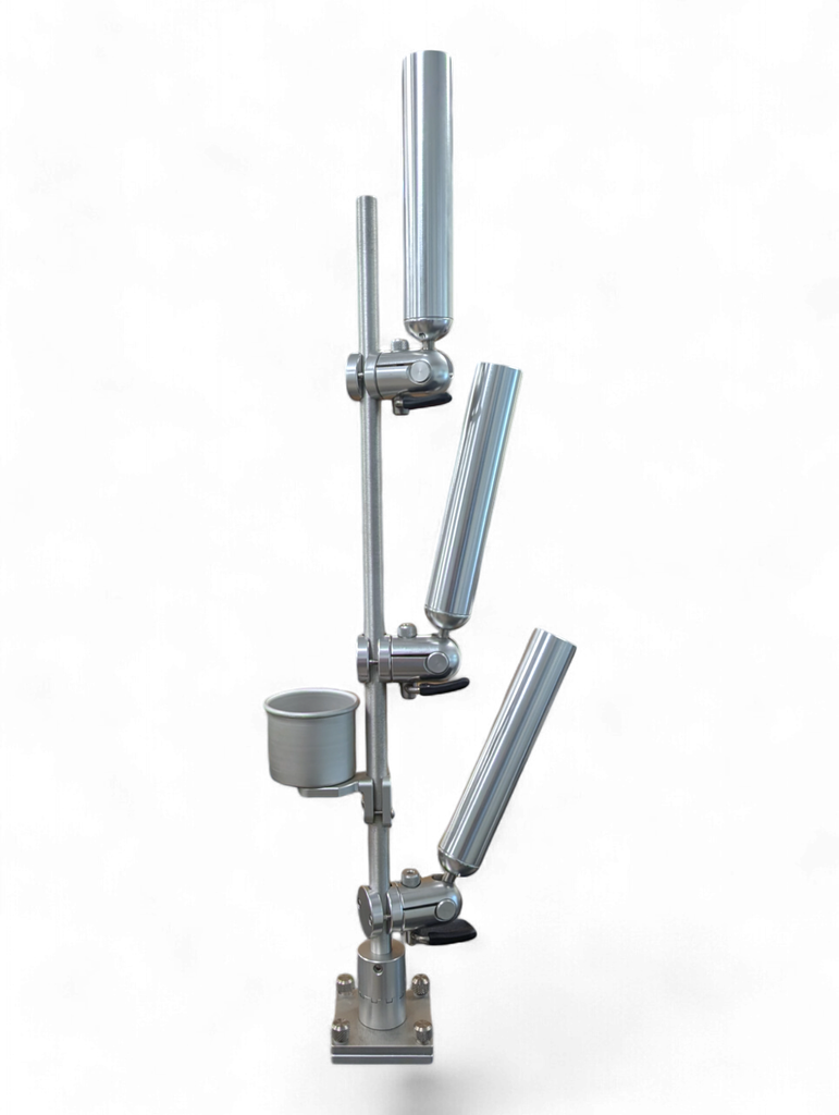 Cisco Indexable Triple Tree Mast with 3 fixed Rod Holders on thumbscrew Mount (PKTRE-TS) — PKTRE