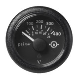 Veratron 2-1\/16" (52mm) ViewLine Transmission Oil Pressure 400 PSI\/25 Bar - Black Dial  Round Bezel