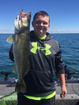 Lake Erie Walleye Fishing with Mike, Trayton, and "Pops" 6/21/17 