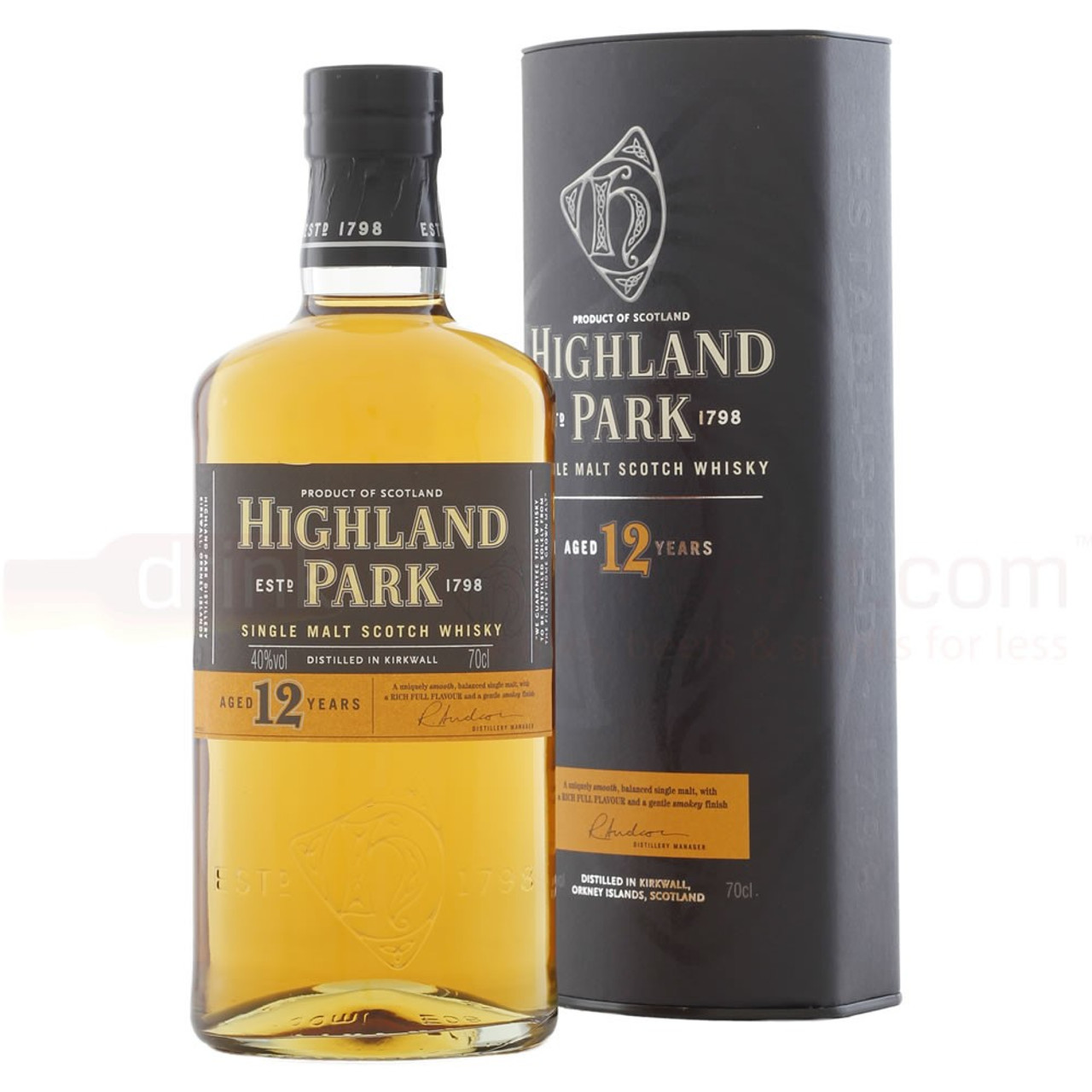 Highland Park 12 Years Single Malt Scotch Whiskey, Orkney 750mL