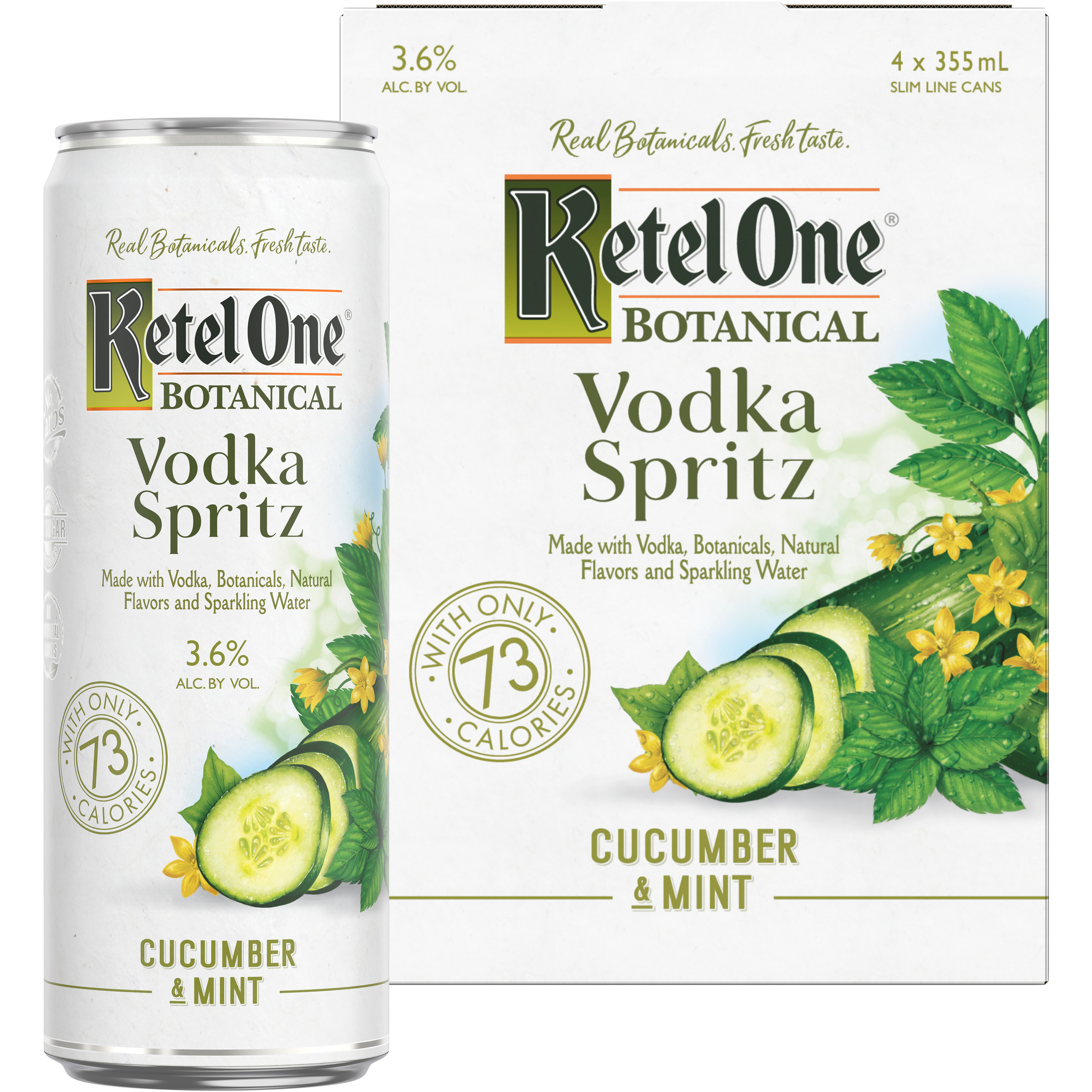 Ketel One Botanical Cucumber & Mint Vodka Spritz 4pk 355ml Cans