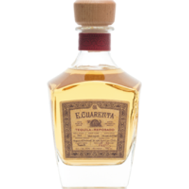 E. Cuarenta Tequila Reposado is 100% Blue Agave, Stone Oven Cooked 48-60 Hours, Complex aromas of Cooked Agave, Vanillas, Caramel, Maple, and Spices. A long sweet ultra-smooth finish.