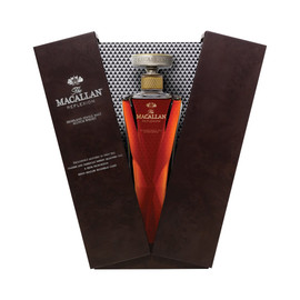 MACALLAN Reflexion represents the natural colour and beauty of The Macallan – a true reflection of the foremost influence of first fill sherry seasoned oak casks.
This exceptional single malt has drawn its colour and flavour from maturation in smaller hogshead casks allowing a greater surface area of wood to interact with the whisky to deliver intricate character driven by the influence of both Spanish and American oak casks.
A deep red mahogany hue, taken directly fro the cask, is beautifully enhanced by the angular facets of the carefully crafted decanter. The depth from the casks selected for this distinctive expression by The Macallan’s Master Whisky Maker, Bob Dalagarno, Bold and full-bodied, Reflexion is a celebration of floral and vanilla notes, punctuated with fresh apples and apricots. MACALLAN Reflexion represents the natural colour and beauty of The Macallan – a true reflection of the foremost influence of first fill sherry seasoned oak casks.
This exceptional single malt has drawn its colour and flavour from maturation in smaller hogshead casks allowing a greater surface area of wood to interact with the whisky to deliver intricate character driven by the influence of both Spanish and American oak casks.
A deep red mahogany hue, taken directly fro the cask, is beautifully enhanced by the angular facets of the carefully crafted decanter. The depth from the casks selected for this distinctive expression by The Macallan’s Master Whisky Maker, Bob Dalagarno, Bold and full-bodied, Reflexion is a celebration of floral and vanilla notes, punctuated with fresh apples and apricots.