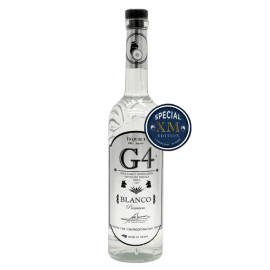 G4 High Proof Premium Blanco Tequila Special XM Edition is twice distilled in copper stills with complex aromas, a long finish, and perfect texture. XM meaning Extra Mature: so far as we know, this was the last field of 8 year-old agave in all of Jesus María. Extremely high sugar content.