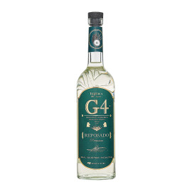 Created by Felipe Camarena, G4 (four generations) is a tequila distilled at El Pandillo Distillery in Jesús María, Jalisco (Nom #1579).
The agaves are cooked in one of two stone ovens on site for 22 hours and crushed in a handmade metal tahona nicknamed "Felipestein" (Frankestein). It is distilled in copper stills for both distillations.
The water used to create the tequila is a 50/50 mix of collected rainwater and spring water. Their reposado is aged for six months in used bourbon barrels. Created by Felipe Camarena, G4 (four generations) is a tequila distilled at El Pandillo Distillery in Jesús María, Jalisco (Nom #1579).
The agaves are cooked in one of two stone ovens on site for 22 hours and crushed in a handmade metal tahona nicknamed "Felipestein" (Frankestein). It is distilled in copper stills for both distillations.
The water used to create the tequila is a 50/50 mix of collected rainwater and spring water. Their reposado is aged for six months in used bourbon barrels.