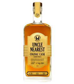 Uncle Nearest Cognac Cask Whiskey is a limited-edition single barrel release from the Nearest Green Distillery in Shelbyville, Tennessee. This expression is crafted by finishing Tennessee whiskey in 10–20-year-old cognac barrels sourced from a centuries-old French house. The barrels, previously holding fruit-forward and floral cognac, impart a unique depth and elegance to the whiskey. Bottled at a robust 120.5 proof, this whiskey showcases the brand's commitment to quality and innovation.

Tasting Notes
Nose: Rich aromas of dried apricot, cherry, and stone fruit, layered with subtle tobacco leaf and oak.

Palate: A harmonious blend of velvety spice, warm oak, and a hint of sweetness, reflecting the cognac cask influence.

Finish: Long-lasting, with a smooth and elegant aftertaste that lingers pleasantly.