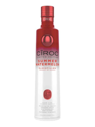 Cîroc Summer Watermelon is a rich tasting spirit made with vodka five times distilled from fine French grapes, finished in a tailor-made copper pot still in Southern France. The vodka is masterfully infused with a distinctive blend of Summer Watermelon and other natural flavors, resulting in a taste experience that is lusciously different and elegantly smooth.