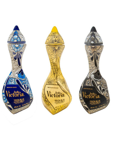 Dona Victoria Extra Añejo Tequila is aged a minimum of three years in oak barrels. Extra Añejo is a relatively new category, only established in 2006 as a fourth tequila aging category and Dona Victoria has mastered the art of the Extra Anejo Aged Tequila.