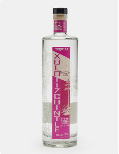 Xoloitzcuintle Plata Fuerte is a limited-edition, high-proof tequila made from Tequila Valley agaves, offering a bold, earthy flavor with notes of sage and jalapeño. This 700ml blanco, sometimes featuring Quiote (agave flower stem), is known for its intense, savory, and mineral-driven profile, often produced in limited