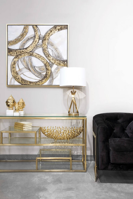 Barolo Gold Console Table
Brushed Gold Frame