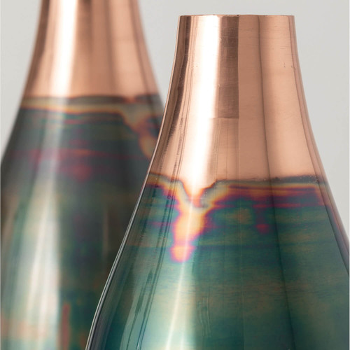 IRIDESCENT VASE SET OF 2 