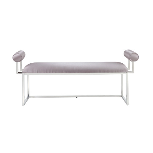 Serena Silver Satin Bench