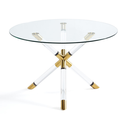 Paloma Glass DIning Table Gold