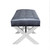Lauren Charcoal Velvet Bench 59"