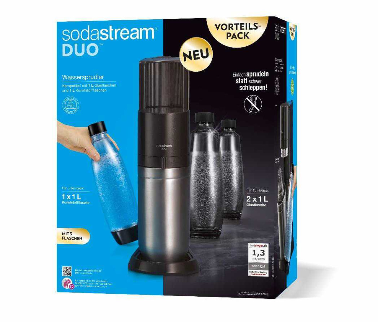 SodaStream DUO Black, Stainless steel 