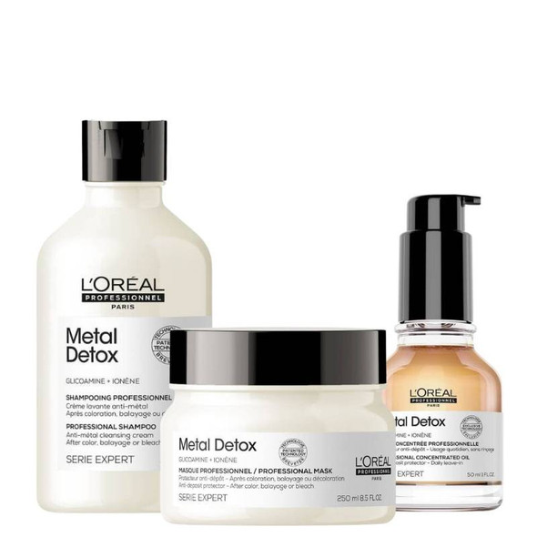L'Oréal Professionnel Metal Detox Shampoo, Mask & Oil Trio